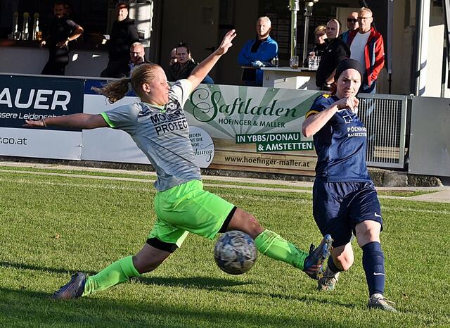 Leonie Pfeffer (links) konnte nur reagieren als selbst zu agieren | Foto: Thomas Navratil