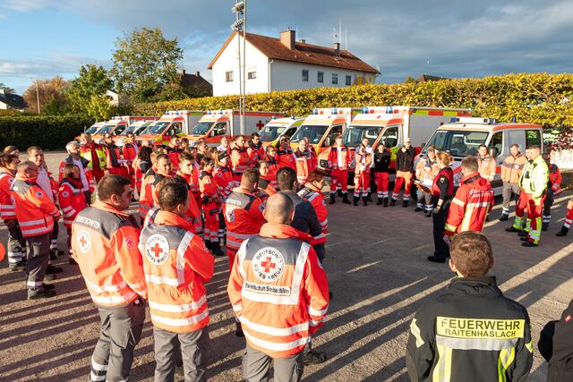 Mehr als 200 Personen nahmen an der Übung teil. | Foto: InnKlinikum Altötting und Mühldorf