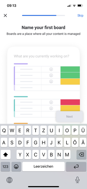 Unser App-Tipp der Woche Monday.com ist eine App mit der man seine Aufgaben planen und organisieren kann. | Foto: Screenshot