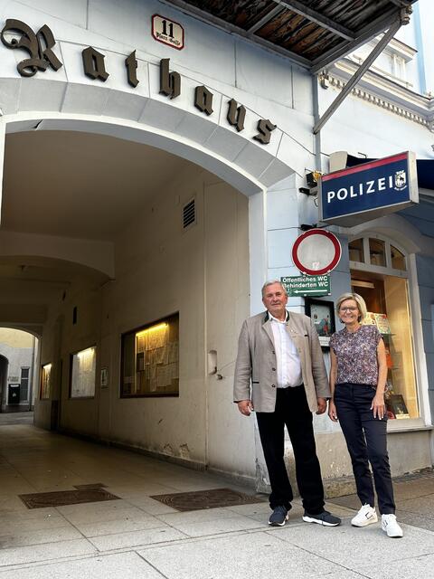 Bürgermeisterin Ines Schiller und Sicherheitsstadtrat Franz Hochdaninger. | Foto: Gde. Bad Ischl