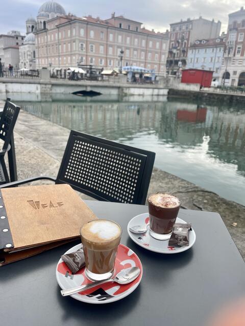 Abschluss-Kaffee am Canale Grande... ciao Triest!