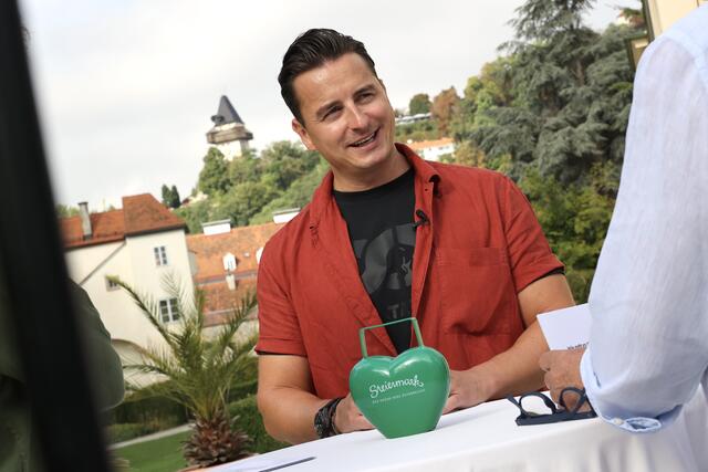 Die Steiermark im Herzen: Andreas Gabalier beim Interview. | Foto: STG
