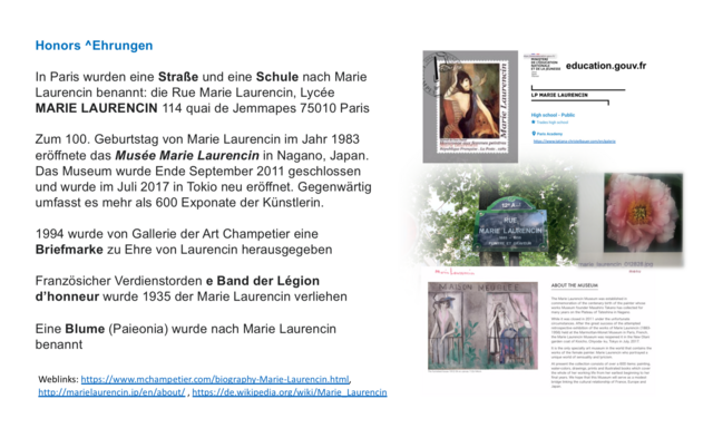 Marie Laurencin Ehrungen | Foto: Tatjana Christelbauer