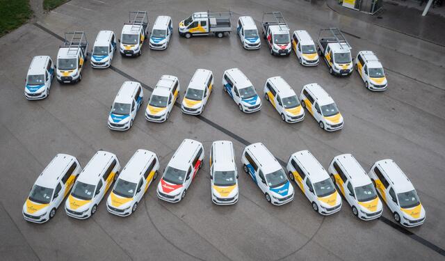 Alle Autos sind Allradmodelle von Ford, welche den speziellen Anforderungen für winterliche Fahrverhältnisse auf der Straße sowie auf dem Berg gerecht werden. | Foto: Harald Steiner