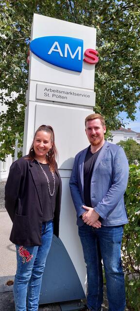 AMS St. Pölten Geschäftsstellenleiterin Monika Taboga und Stellvertretender Geschäftsstellenleiter Michael Steiner | Foto: AMS St. Pölten