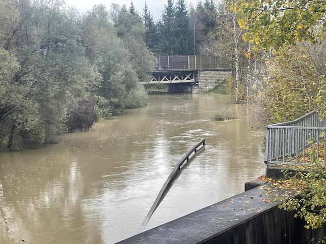 So sah es Freitagvormittag beim Seebach in Villach-Magdalen aus.