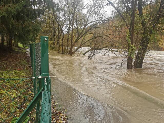 Hochwasser Drau in Lavamünd. | Foto: Georg Bachhiesl