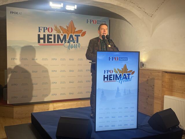 Erwin Angerer bei seiner Rede in Kappel am Krappfeld | Foto: MeinBezirk.at