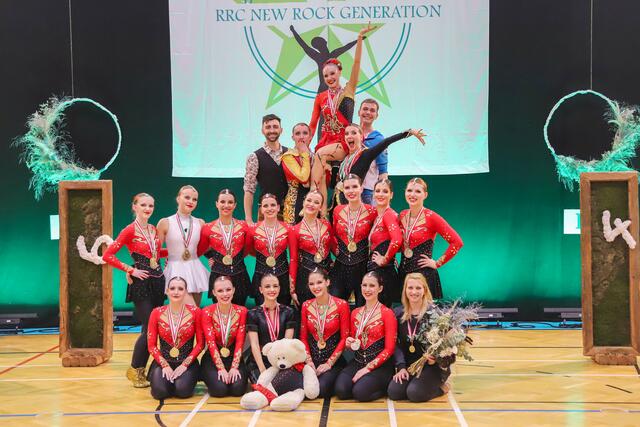 Sieger des Austrian Rock'n'Roll Akrobatik Cup 2023 in der Kategorie Ladies Formationen: "Phoenix" von New Rock Generation