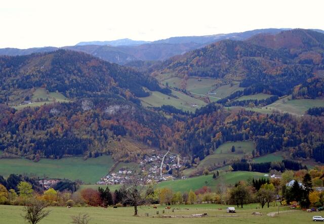 Schöner Tiefblick auf Frankenfels
