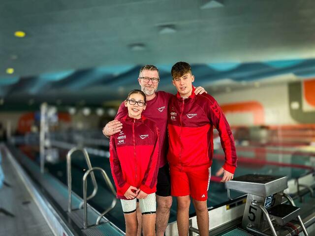 v.li.n.re.: Annika Mantler, Trainer Christian Strambach, Niklas Mantler  | Foto: Jürgen Mantler