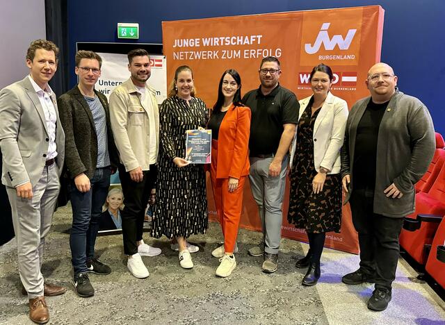 Christoph Schnitter, Duschanek Daniel, Alexander Eckhardt, Bea Ulreich, Kathrin Hahnekamp, Rene Faching, Victoria Kugler, Florian Piff | Foto: Wirtschaftskammer Regionalstelle Mattersburg