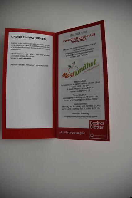 Jetzt in der Geschäftsstelle der BezirksBlätter Scheibbs im City Center Wieselburg vorbeikommen und Feinschmeckerpass sichern! | Foto: Roland Mayr