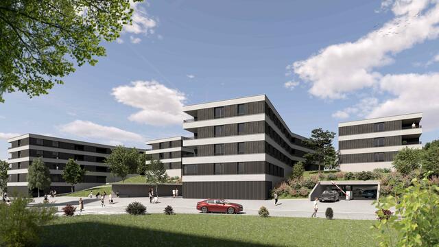 Rendering Neubau Quartier gegenüber Landeskrankenhaus | Foto: Wohnbauselbsthilfe