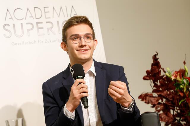 Landesobmann der Union Höherer Schüler Oberösterreich Fabian Egger. | Foto: Academia Superior/Wakolbinger