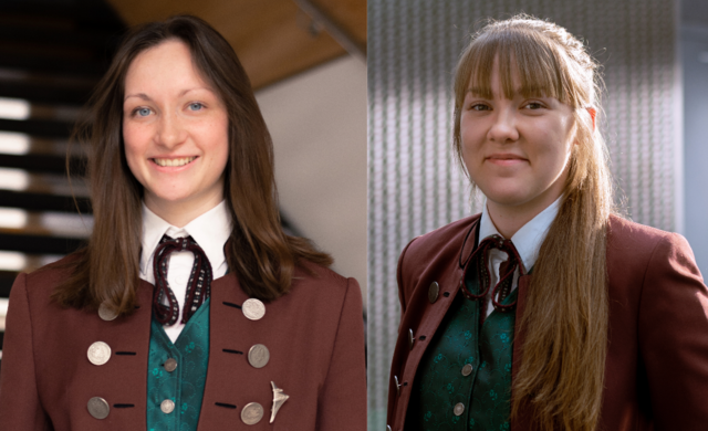 Lena Pohn (links) und Elisabeth Schneider (rechts) habe das „Audit of Art“ absolviert. | Foto: Lisa Stockinger