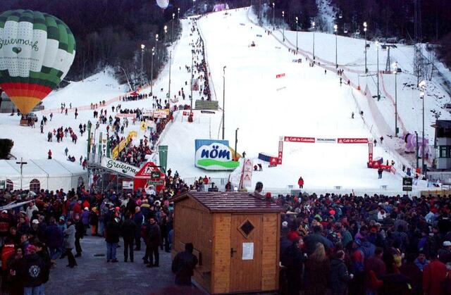 1997 fand das erste "Nightrace" auf der Planai statt. | Foto: GEPA pictures