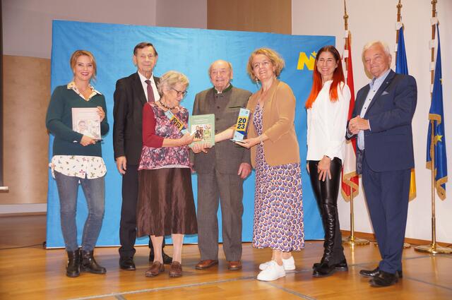 Älteste Sportlerin Elisabeth Hackl (85 Jahre, Bezirk St. Pölten) und Ältester Sportler Otto Mühlwanger (94 Jahre, Bezirk Scheibbs) | Foto: Birgit Schmatz