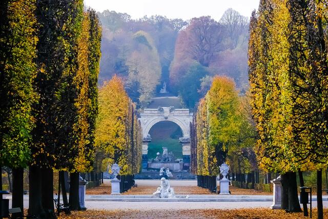 Farbenfroher Herbst beim Schönbrunn.