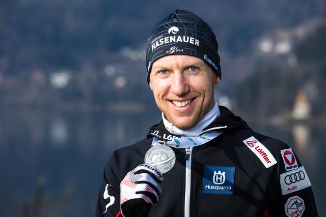 David Komatz mit seiner WM-Silbernen | Foto: GEPA pictures