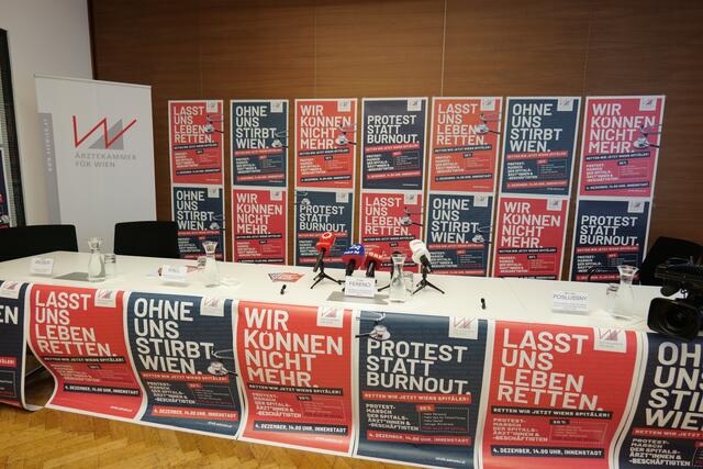 Die Ärztekammer Wien plante einen Streik für den Bereich zwischen Mitte November und Mitte Dezember. Am Ende wird es "nur" ein Protestmarsch am 4. Dezember.
 | Foto: Valentin Mazal/RMW