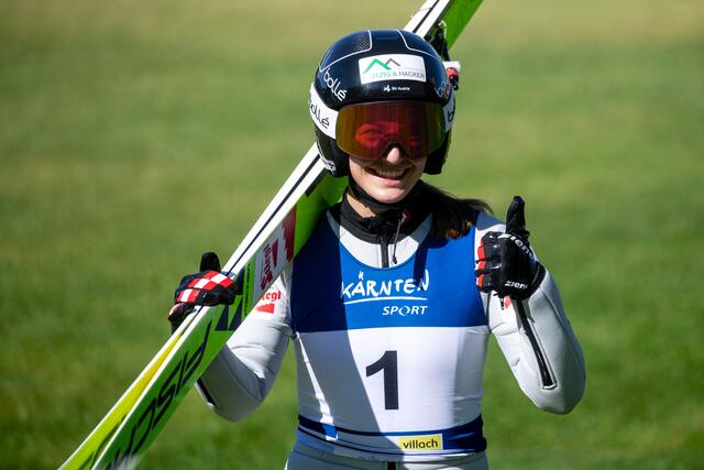 Lisa Hirner, hier noch beim Sommer Grand Prix, will heuer ihren ersten Weltcup-Sieg holen. | Foto: GEPA pictures