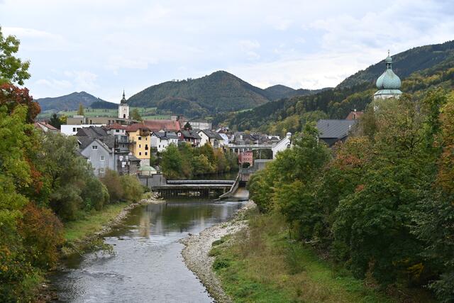 Ybbs, Blick Richtung Stadt