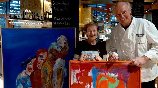 Künstlerin Elisabeth Huber und Kunstsammler Josef Zotter | Foto: Josef Huber