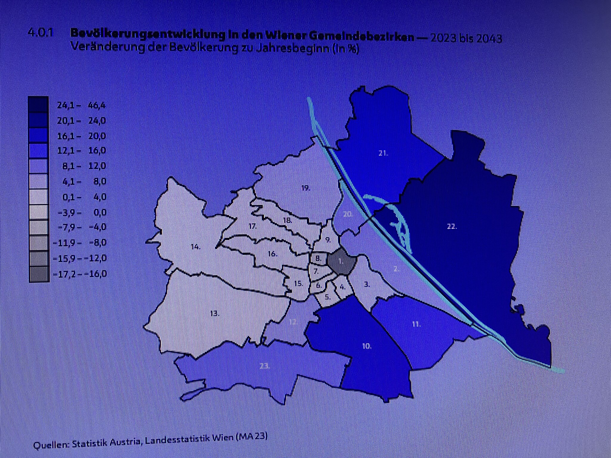 Neue Prognose Donaustadt wächst unter Wiens Bezirken am stärksten