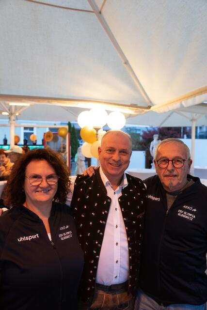 Susanne Weltermann mit Werner Puchegger und Stadtrat Wolfgang Hahnl.