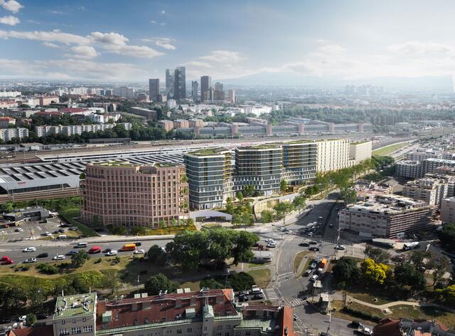 So könnte künftig der Blick auf Richtung Favoriten von der Eichenstraße aus aussehen. | Foto: woow studios