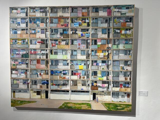 Alexander Brandmeyer, "Lunik IX", Acryl auf Leinwand, 100 x 80 cm, 2020, Preis: 1800 € | Foto: Josef Goldhofer