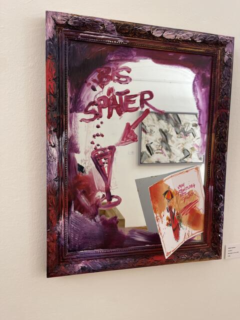 Adalbert Schieferer, "Bis später...", Mixed Media, 70 x55 cm, Preis 300€ | Foto: Josef Goldhofer