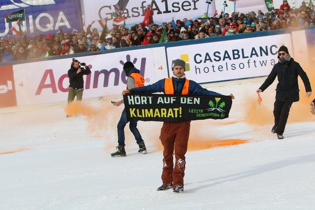 Klimaaktivisten störten beim Weltcupslalom