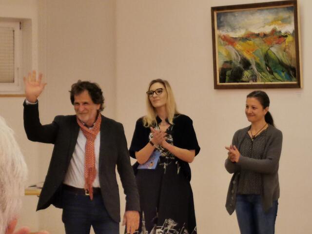 Die ausstellenden Künstler: Gerhard Guttmann, Valentina Eberhardt und Monika Lafer | Foto: Hermine Arnold