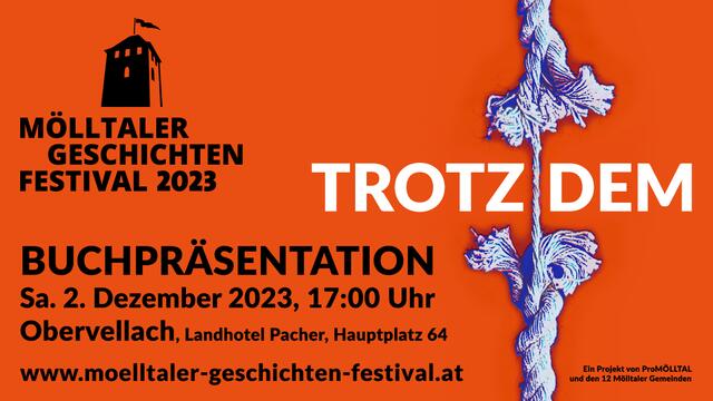 Die Buchpräsentation findet am Samstag, dem 2. Dezember von 17 bis 19 Uhr statt. | Foto: Mölltaler Geschichten Festival