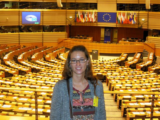 Redakteurin der BezirksBlätter Hollabrunn im EU-Parlament in Brüssel. | Foto: Alexandra Goll