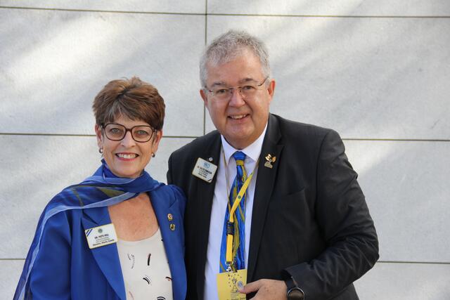 Lions international Präsidentin Patti Hill und Europaforum-Präsident Walter Zemrosser sprachen mit der WOCHE.  | Foto: Lions/KK