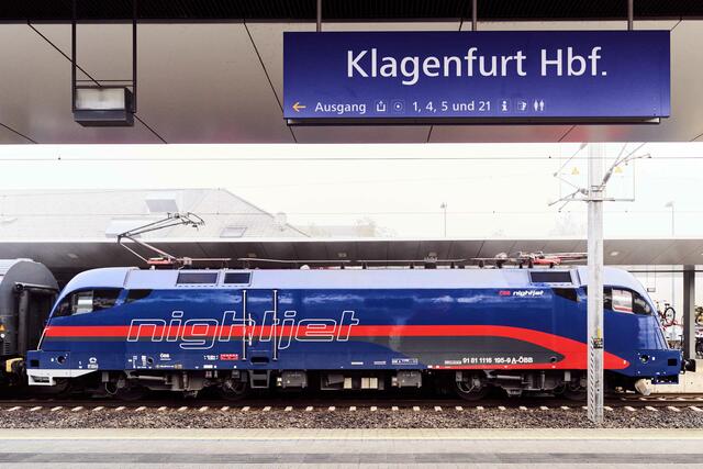 Der neue Nightjet passierte auch Klagenfurt. | Foto: ÖBB/Marek Knopp