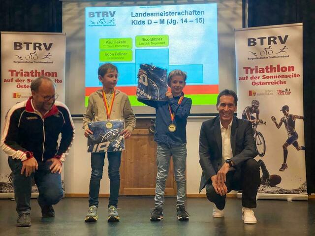 Der Triathlon Nachwuchsmeistertitel geht an Nico Bittner aus Hornstein.  | Foto: Hornstein