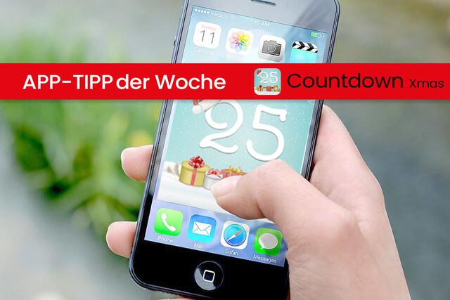 Unser App-Tipp der Woche "Weihnachtscountdown" ist die richtige App, um sich auf Weihnachten einzustimmen. Neben dem Coundown findet sich in der App noch Weihnachtsmusik und ein kleines Spiel.  | Foto: Screenshot