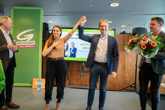 Barbara Neßler und Hermann Weratschnig führen die Tiroler Grünen in die Nationalratswahl.  | Foto: Grüne