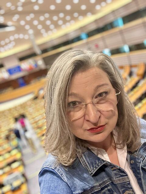 Gertraud Auinger-Oberzaucher im EU Parlament anlässlich eines Besuches im Juni 2023. | Foto: Auinger-Oberzaucher