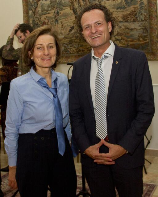 Krebshilfe GF Andrea Konrath begrüßte Lions Südburgenland Präsident Bernd Holper. | Foto: Peter Seper