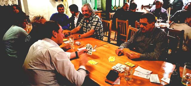 In Litzelsdorf wurde fleißig Bummerl gespielt: Christian Drobits spielte u.a. gegen Heinz Hermann