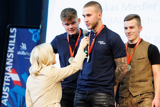 Die erfolgreichen Habau-Mitarbeiter im Interview. | Foto: SkillsAustria/Florian Wieser