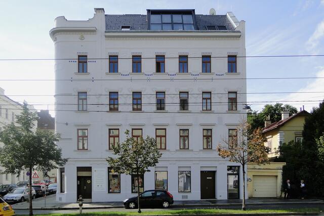 Der Fokus des Info-Abends liegt auf der Sanierung von Gründerzeithäusern. Dieses sanierte Haus befindet sich in der Hernalser Hauptstraße 197, 17. Bezirk. | Foto: wohnfonds_wien