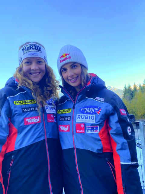 Lisa Schulte (links) und Hannah Prock starten künftig für den SV Mieders.  | Foto: Schulte