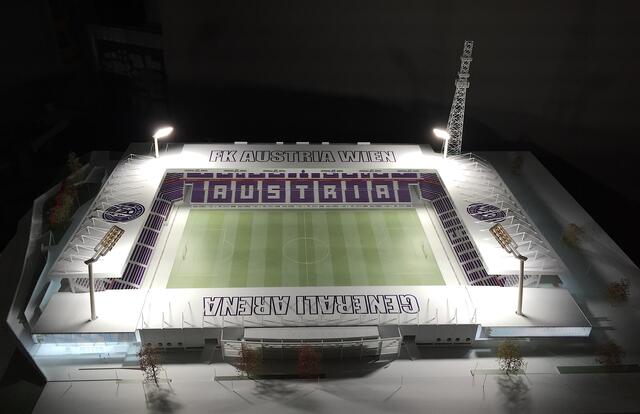 Die Generali-Arena: So sieht das Stadion des FK Austria Wien als Modell aus. | Foto: FK Austria Wien