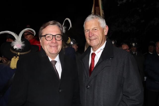 Altlandeshauptmann Günther Platter und St. Antons Vizebürgermeister Jakob Klimmer.  | Foto: Elisabeth Zangerl 